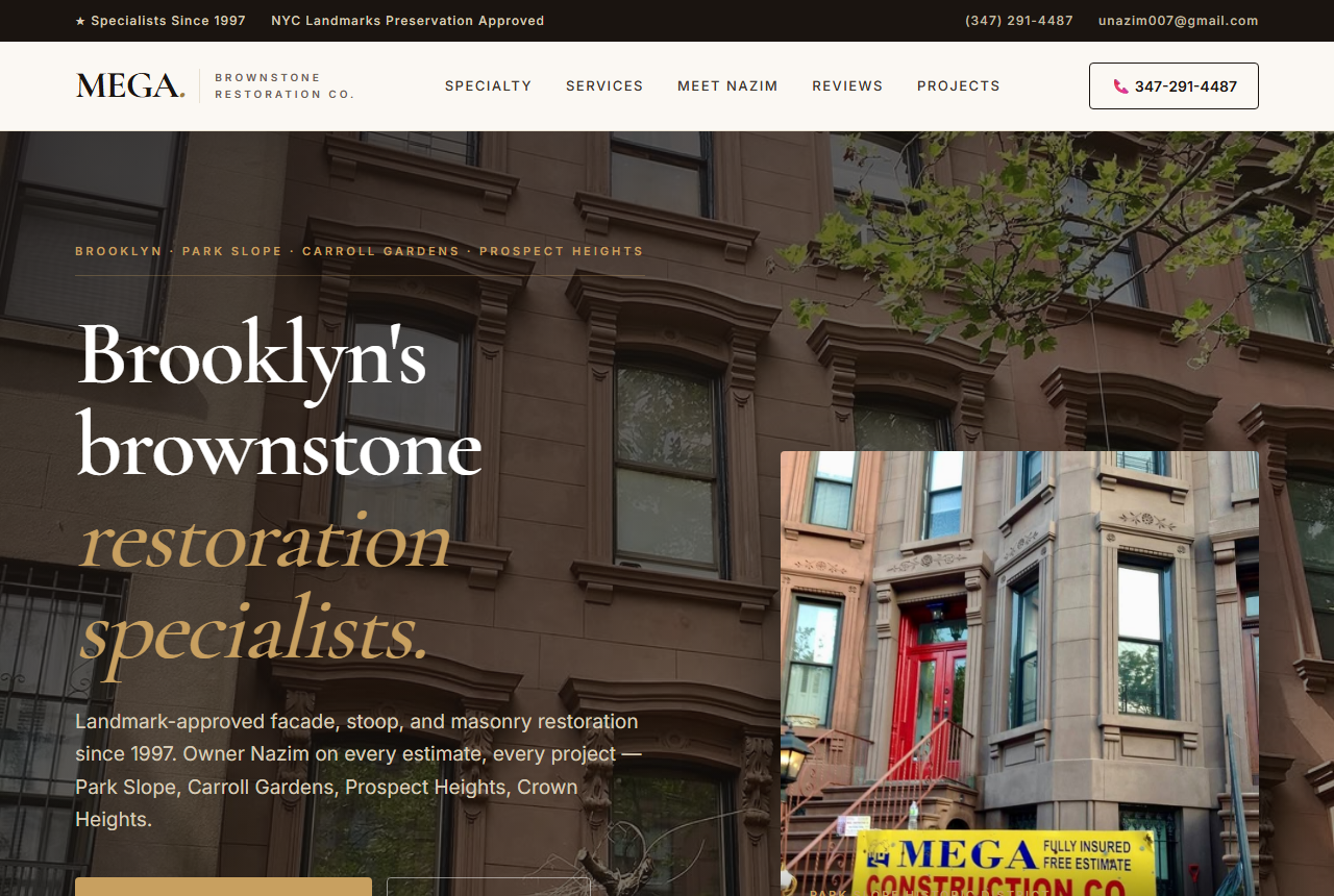 Brownstone restoration website