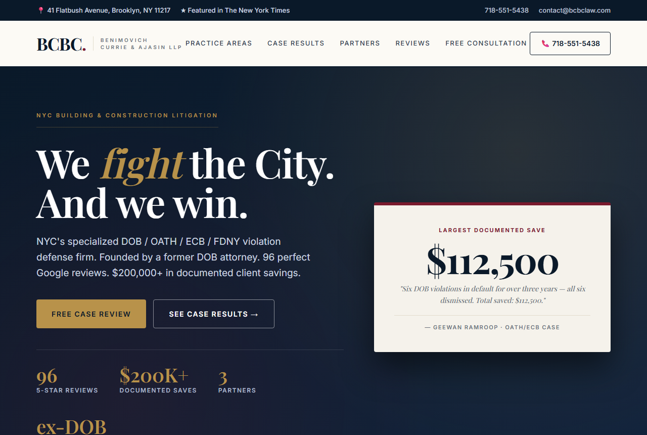 Violation defense law firm website