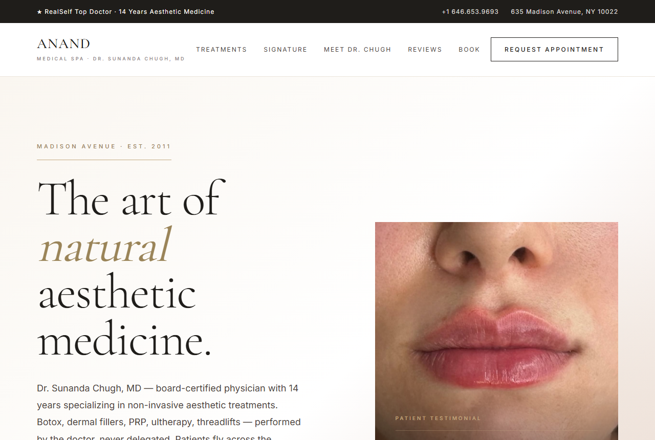 Medical spa website