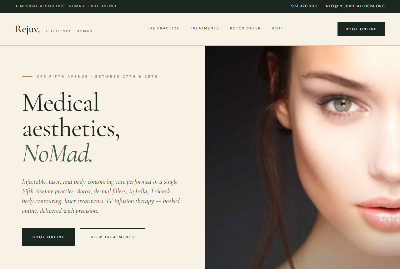 Medical aesthetics website