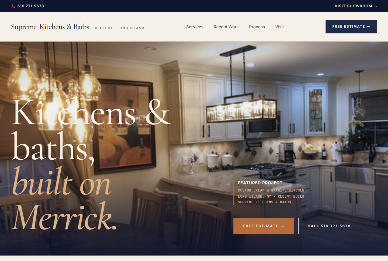 Kitchen and bath remodeler website