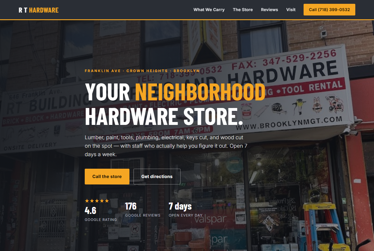 Building supplies and hardware website
