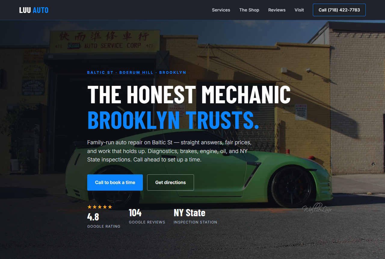 Auto repair website